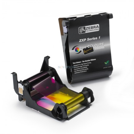 Zebra 800011-140: Color (YMCKO) Ribbon 100 prints/roll. Compatible with Zebra ZXP1 Printers.