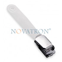 Nickle-Plated Steel Suspender Badge Clip with Nylon Strap