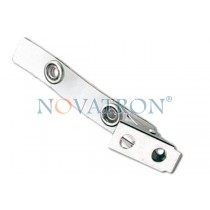 Nickel-plated steel 2-Hole ID Badge Strap Clip