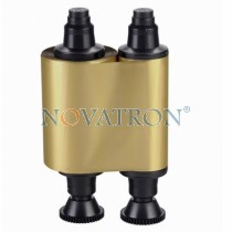 Evolis R2016: Gold Monochrome Ribbon 1000 Prints/roll. Compatible with Evolis Pebble, Dualys, Securion and Quantum Printers.