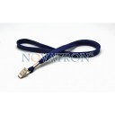 Dark Blue Lanyard with a bulldog clip